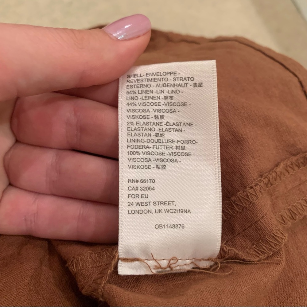 Urban Outfitters Sleeveless Mini Dress Tan/Chocolate Brown - Picture 5 of 8